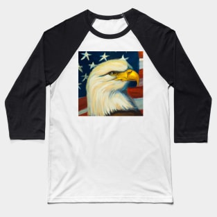 American Flag and Bald Eagle 4 Baseball T-Shirt